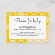 Yellow Bumble Bee Baby Shower Book Request Cards