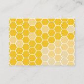 Yellow Bumble Bee Baby Shower Book Request Cards (Back)