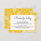 Yellow Bumble Bee Baby Shower Book Request Cards (Front/Back)