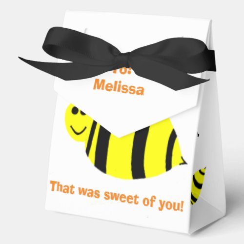 Yellow Bumble Bee Baby Shower Thank You Favor Favor Boxes