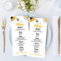 Yellow Bumble Bee Honey Bee Baby Shower Food Menu