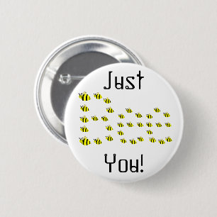 Yellow Bumble Bees Button