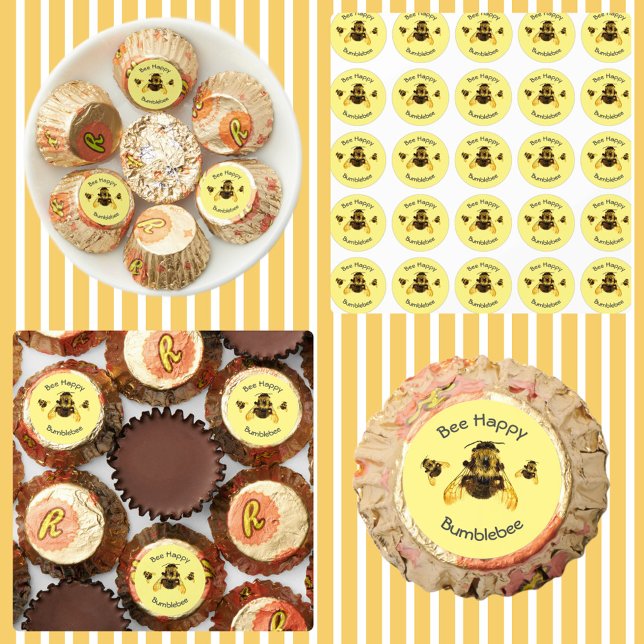 Yellow Bumblebees Bee Happy Reese's Peanut Butter Cups (Creator Uploaded)