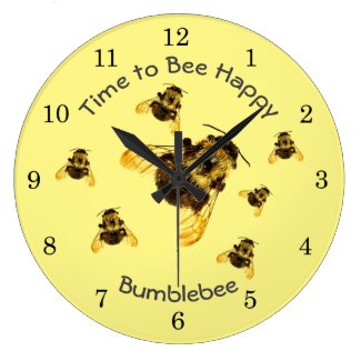 Yellow Bumblebees Time to Bee Happy Customizable