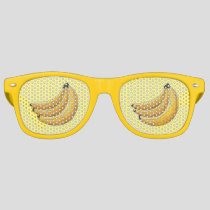 Yellow Bunch of Bananas Fruit Banana Peel Retro Sunglasses