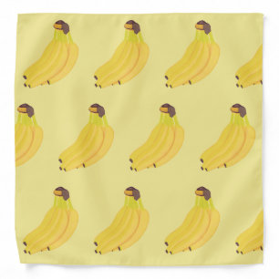 Yellow Bunch of Bananas on Yellow Bandanas