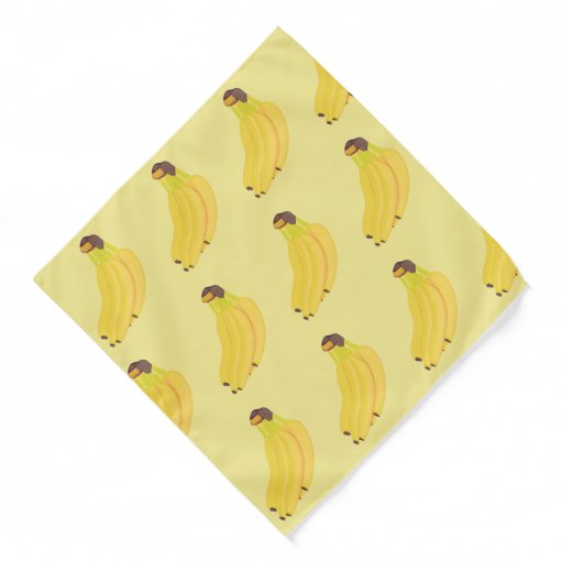 Yellow Bunch of Bananas on Yellow Bandanas | Zazzle