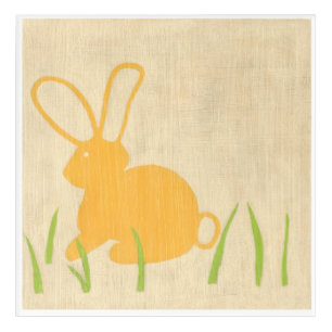 Yellow Bunny and Green Grass by Chariklia Zarris Acrylic Print