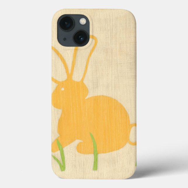 Yellow Bunny and Green Grass by Chariklia Zarris Case-Mate iPhone Case (Back)
