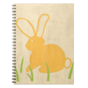 Yellow Bunny and Green Grass by Chariklia Zarris Notebook
