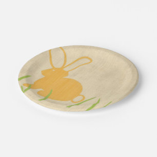 Yellow Bunny and Green Grass by Chariklia Zarris Paper Plates