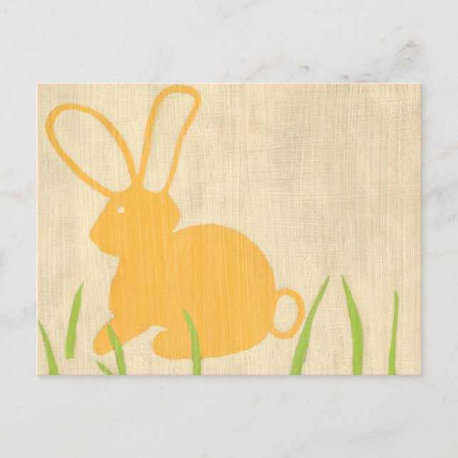 Yellow Bunny and Green Grass by Chariklia Zarris Postcard (Front)