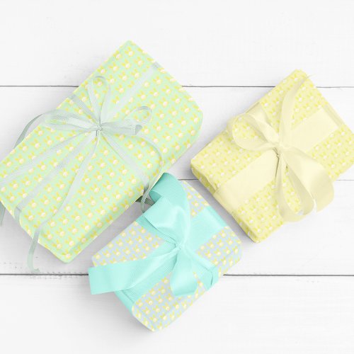 Yellow Bunny Wrapping Paper Sheets