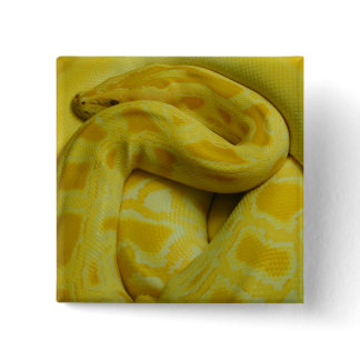 Yellow Burmese Python Button