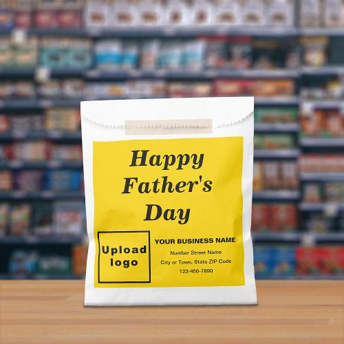 Yellow Business Brand Fatherâs Day Paper Bag