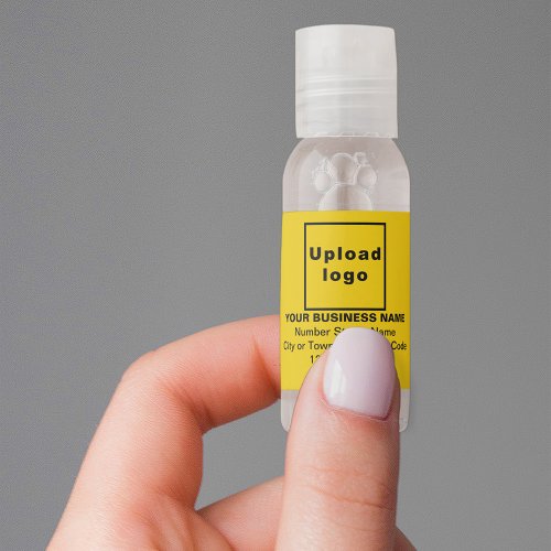 Yellow Business Brand on Hand Sanitizer