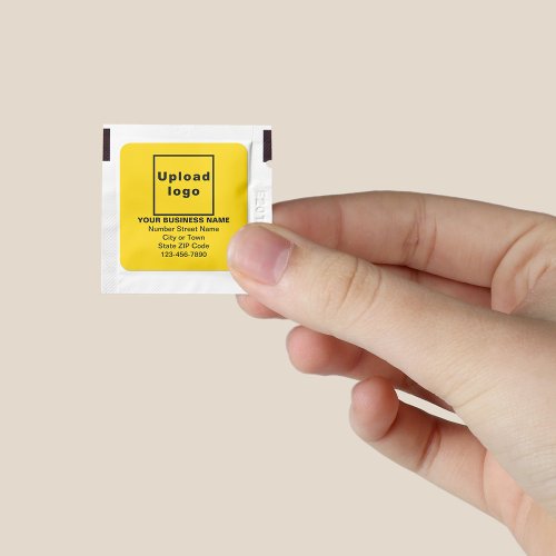 Yellow Business Brand on Hand Sanitizer Packet