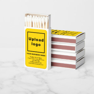 Yellow Business Brand on Matchboxes