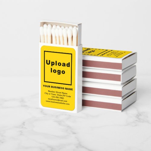 Yellow Business Brand on Matchboxes