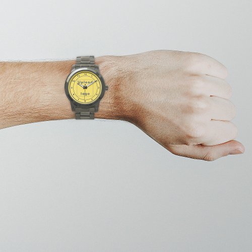 Yellow Business Brand on Mens Watch