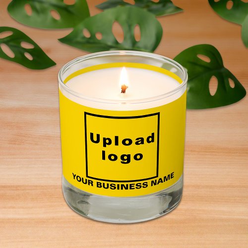 Yellow Business Brand on Scented Candle