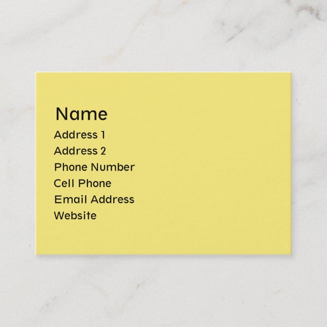 yellow business card (Front)