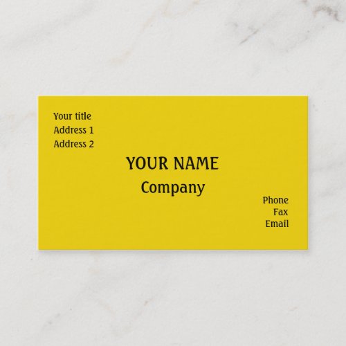 Yellow Business Cards
