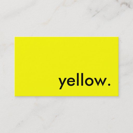 Customizable yellow. business card