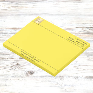 Yellow business logo letterhead post-it notes