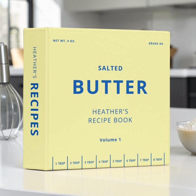 Yellow Butter Theme Recipe Book 3 Ring Binder (Creator Uploaded)