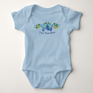 Yellow Buttercups and Blue Iris Baby Bodysuit