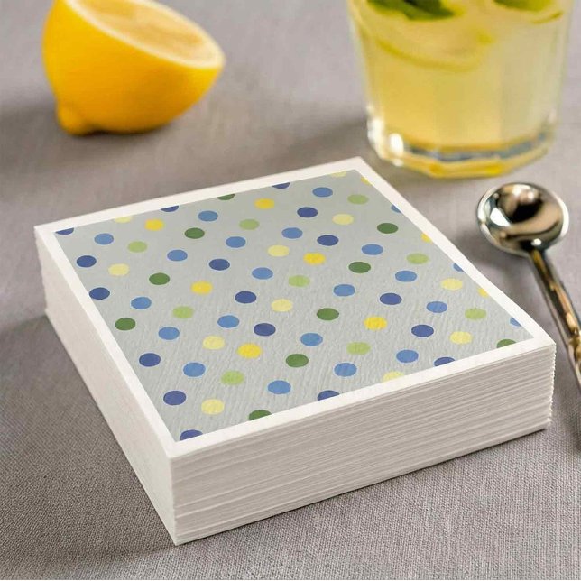 Yellow Buttercups and Blue Iris dots Napkins (Creator Uploaded)