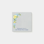 Yellow Buttercups and Blue Iris Post-It Notes