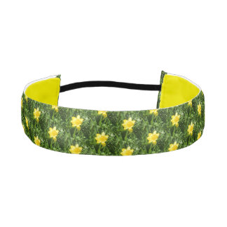 Yellow Buttercups In Green Grass Athletic Headband