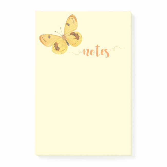 Yellow Butterflies - Fine Art Post it Notes