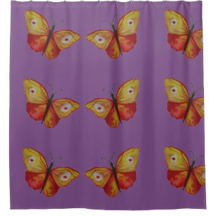 Yellow Butterflies Shower Curtain