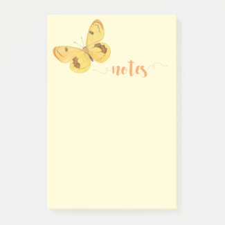 Yellow Butterflies  Vintage Fine Art Notes