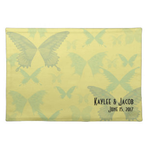 Yellow Butterflies Wedding and Anniversary Placemat