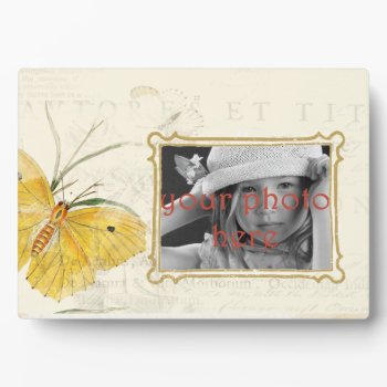 Yellow Butterfly 5 X 7 Photo Plaque With Easel by ElizaBGraphics at Zazzle