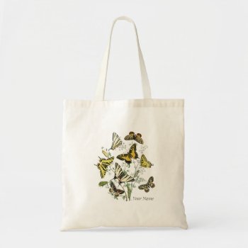 Yellow Butterfly Botanical Tote Bag by JoyMerrymanStore at Zazzle