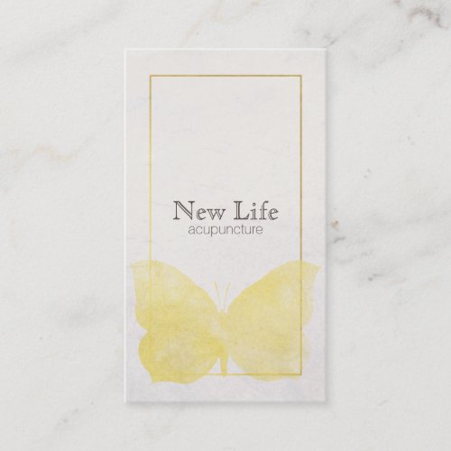 Yellow Butterfly Business Card