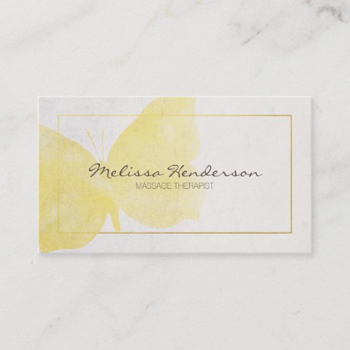 Yellow Butterfly Business Card