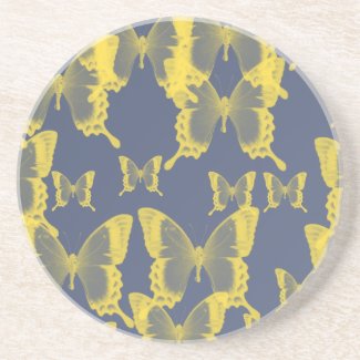 yellow butterfly coasters