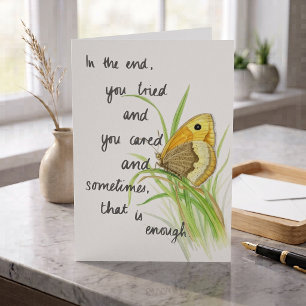 Yellow Butterfly Comfort Encouragement Card