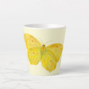Yellow Butterfly Common Brimstone flying Latte Mug