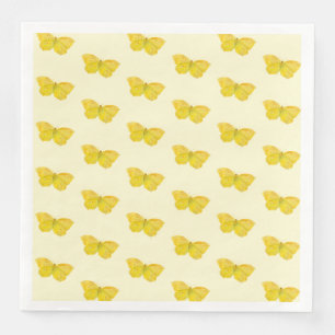 Yellow Butterfly Common Brimstone flying    Paper Dinner Napkins