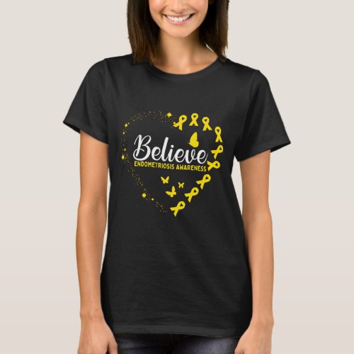 Yellow Butterfly Endometriosis Awareness T_Shirt
