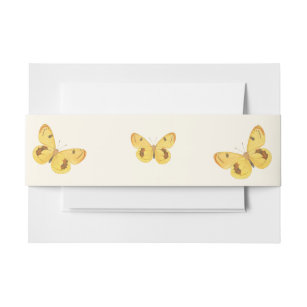 Yellow Butterfly Fine Art Invitation Belly Band