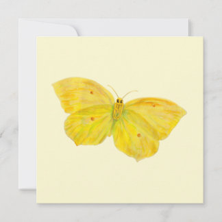 Yellow Butterfly Fluttering Greeting Card