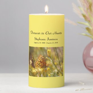 Yellow Butterfly Forever in our Hearts Memorial 